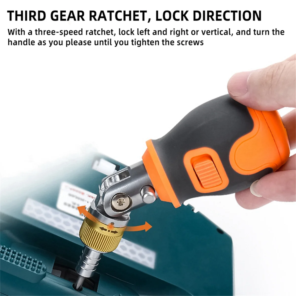 Eight in One Portable Multi-Function S2 Batch Head 2-Way Ratchet Adjustable Angle Screwdriver Maintenance Kit Grey