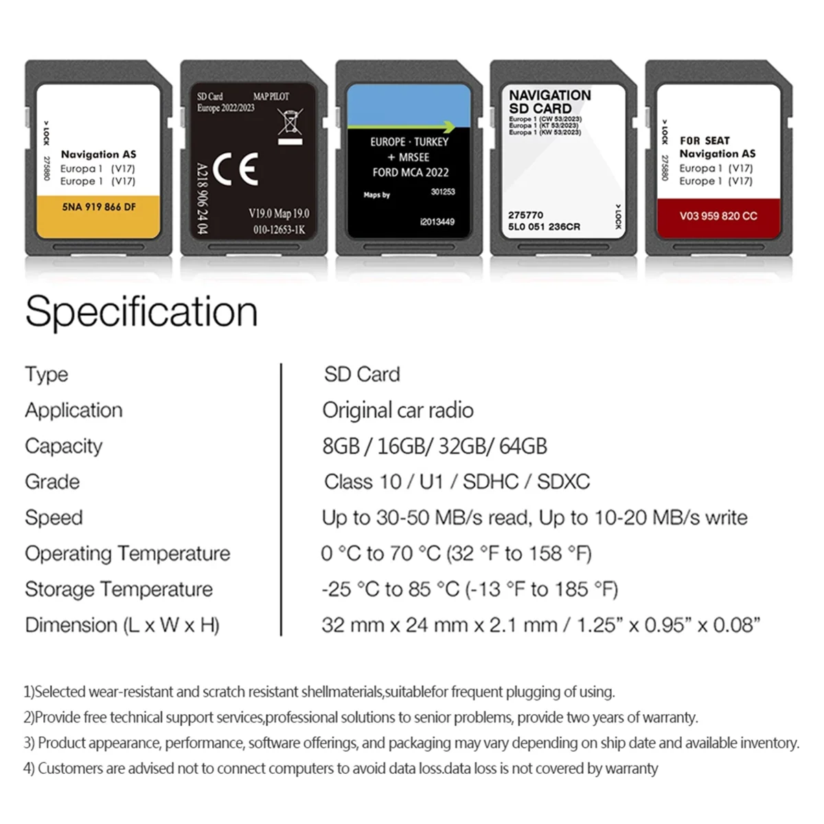 AAAL NEU für Discover Media Navigation Card AS V21 Map UK Europe 2025 SD-Karte 32 GB Navigationskarte