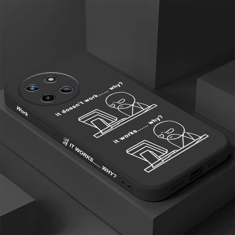 Чехол для телефона с фигуркой Work Stick для OPPO Realme 14 13 12 11 10 9 9i 8 8i 7 Pro Plus C35 C21Y C25Y C25 4G 5G Жидкий силиконовый чехол Чехол для телефона с фигуркой Work Stick для OPPO Realme 14 13 12 11 10 9 9i 8 8i 7 Pro Plus C35 C21Y C25Y C25 4G 5G Жидкий силиконовый чехол