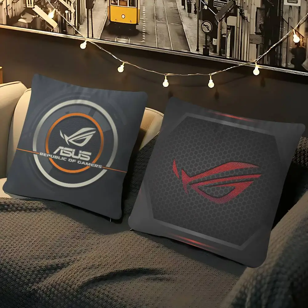 Asus Rog LOGO غطاء الوسادة بوصة مزرعة ديكور المنزل رمي وسادة تغطي لزينة الأريكة