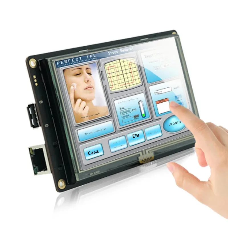 Módulo de Display LCD Serial HMI de 7 Polegadas com Programa + Tela Sensível ao Toque para Arduino Mega 2560 Uno Q R3 ESP32 8266 S3 ESP32 STWI070WT-01