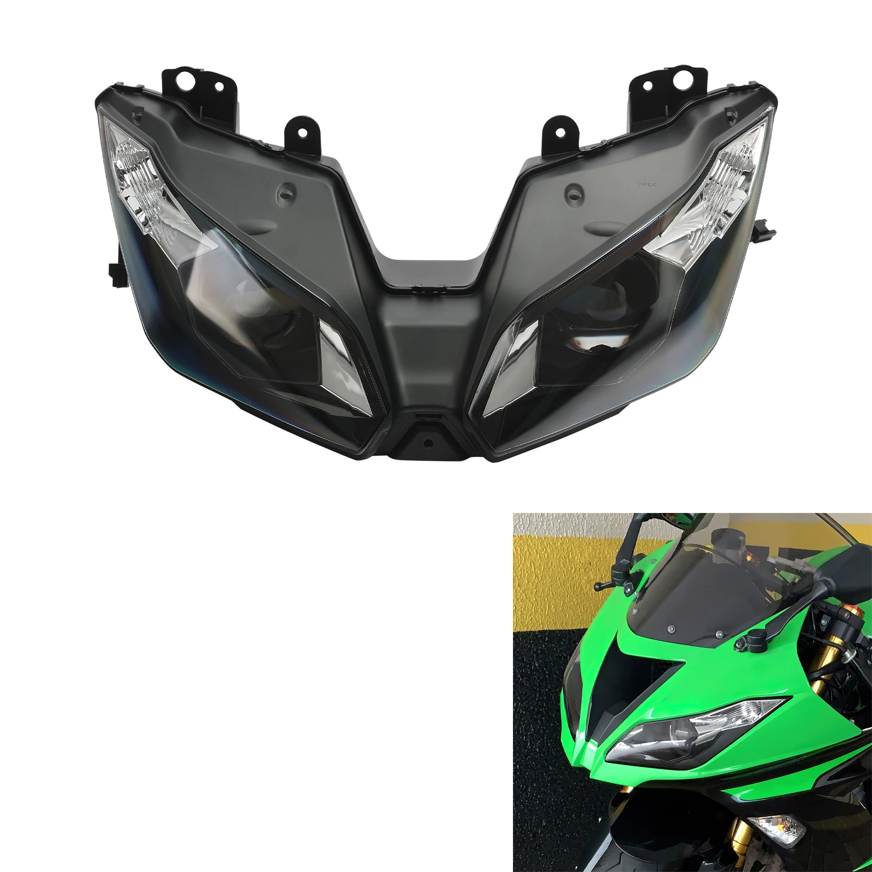 Motorcycle Headlight Lamp Assembly For Kawasaki Ninja ZX-6R ZX6R ZX636 2013-2018 2014 2015