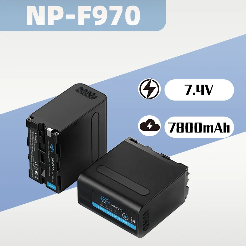 

7.4V 7800mAh Rechargeable Battery (2 Packs) for Sony NP-F975/F980/F960/F950/F770/F750/F970 Camera