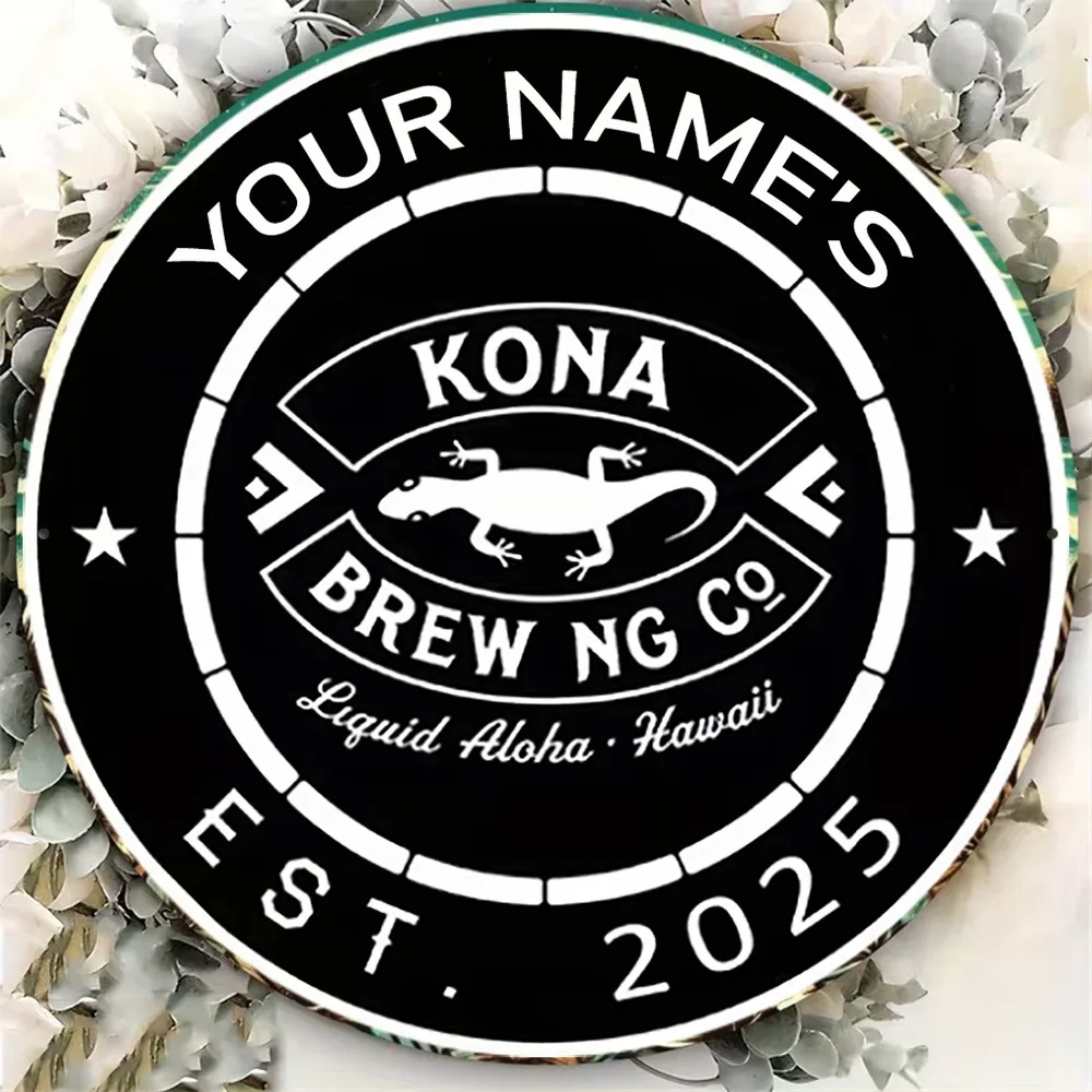 Custom Kona Brewing Co Aluminum Tin Sign 8x8