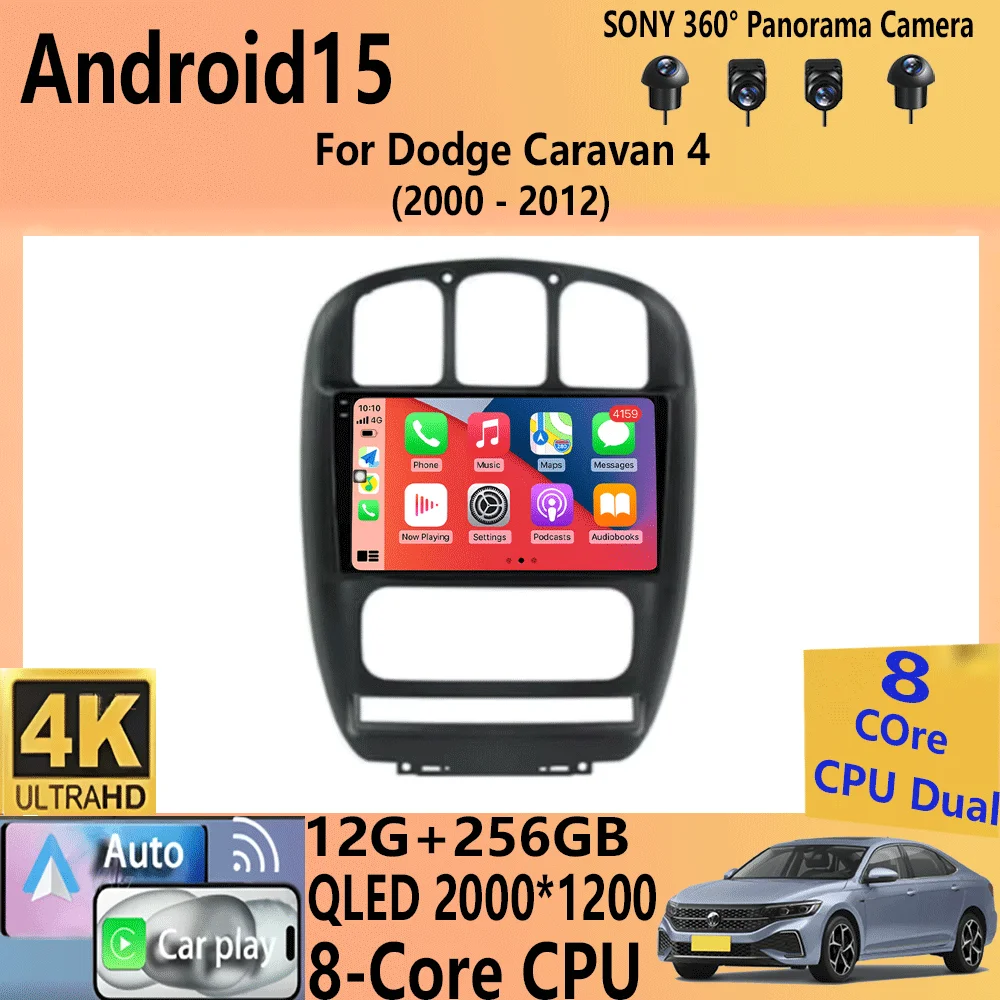 

Car Radio Android 15 For Dodge Caravan 4 For Chrysler Grand Voyager RS 2000 - 2012 Navigation GPS Multimedia Video Player Stereo