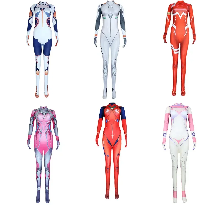 New Arrival Women Printing 3d Skull Digital Jumpsuit Cosplay Pants Bodysuit Tight Fitting Clothes Halloween Costume