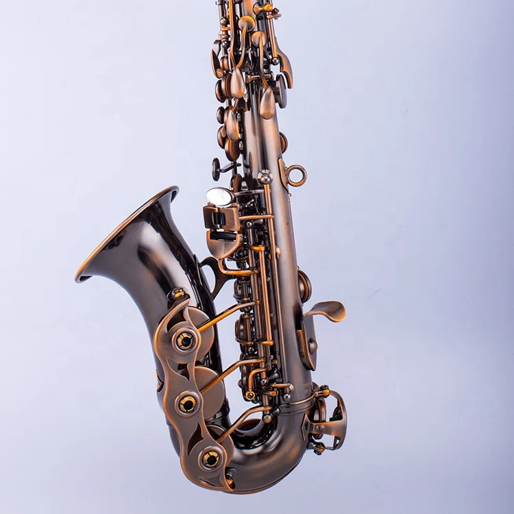 Professional Player Favorite Antique Copper Soprano Saxophone OEM Service Manufacture