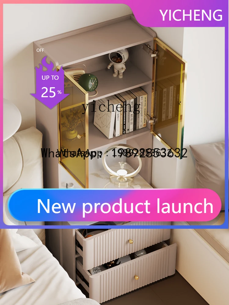 

gz7 Bedside Table Simple Modern Home Bedroom Light Luxury High-Grade Multi-Functional Bedside Cabinet