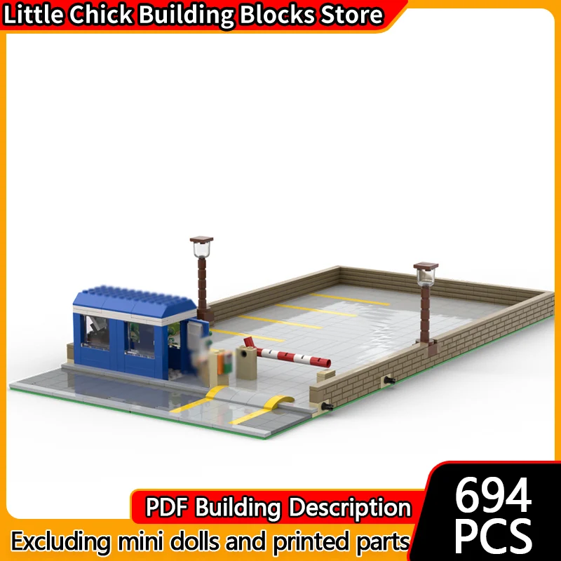 

Модель City Street View MOC, строительные кирпичи, уличная парковка, модульная технология, детские праздничные подарки, сборные игрушки, костюм