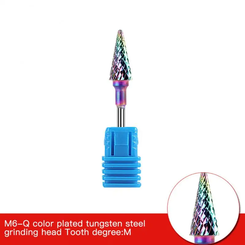 2/5PCS Tungsten Steel Milling Cutter For Manicure  Removing Gel Varnish Burr Nail Drill Bits Set