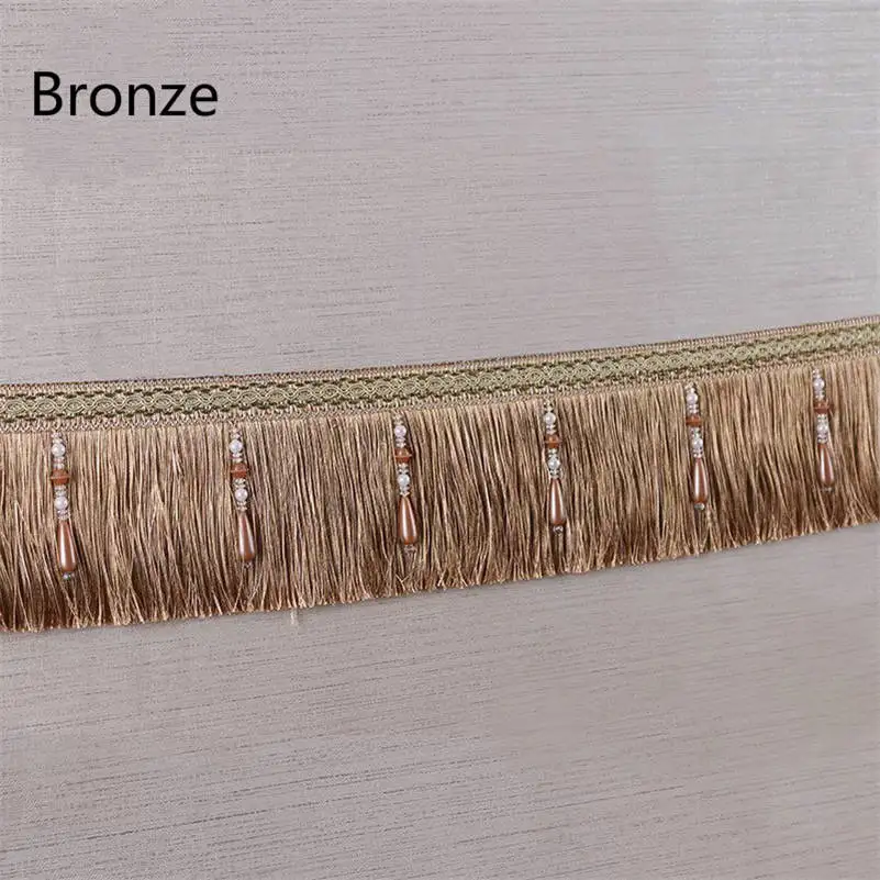 Luxury Exquisite Beaded Tassel Trim Fringe Braid Trimming Wedding Upholstery Fabric Ribbon Sewing