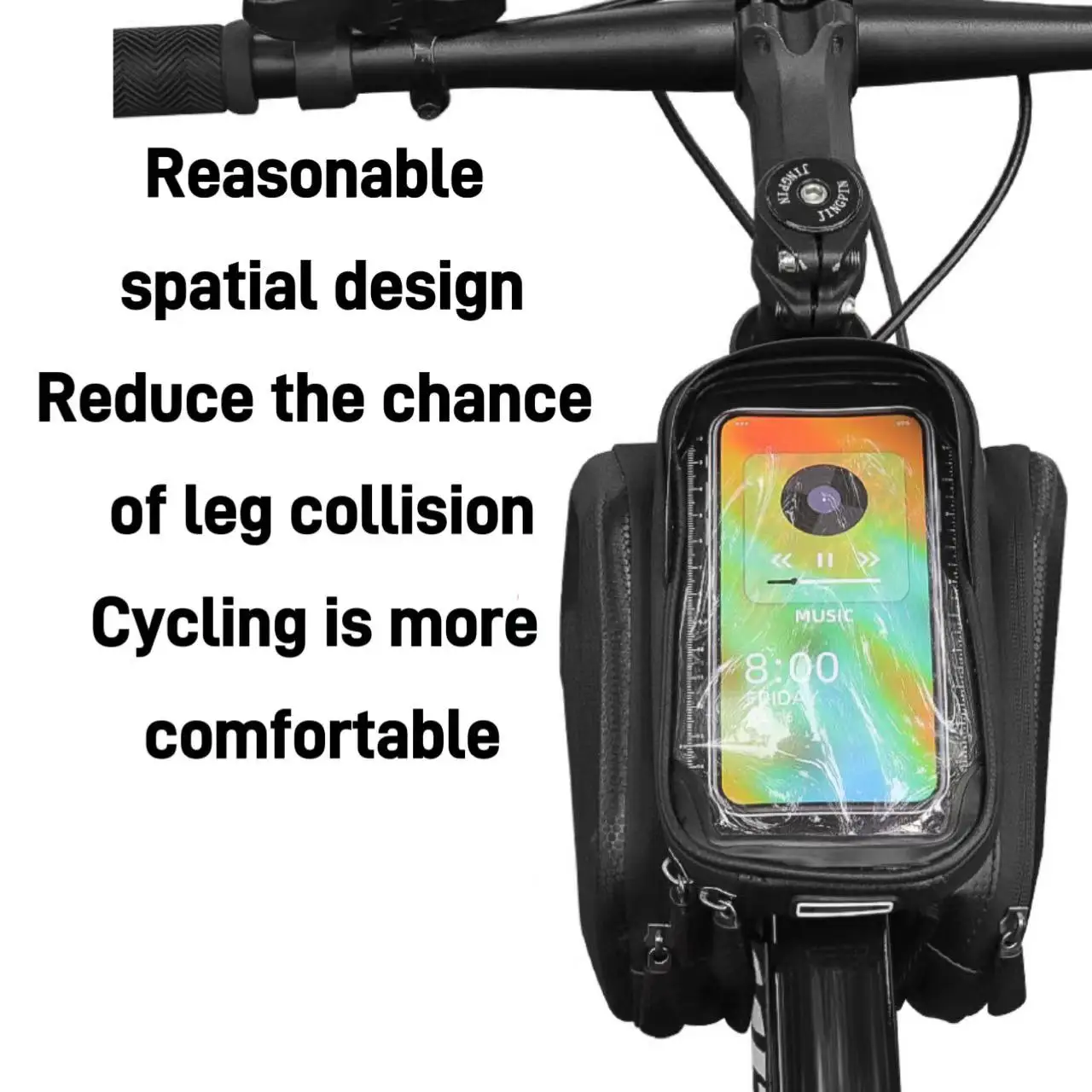 Fahrradtaschen Fahrrad-Oberrohrtasche Touchscreen-Handyhalter Aufbewahrungstasche MTB Rennrad-Tasche Fahrradzubehör und -teile – Detail 1
