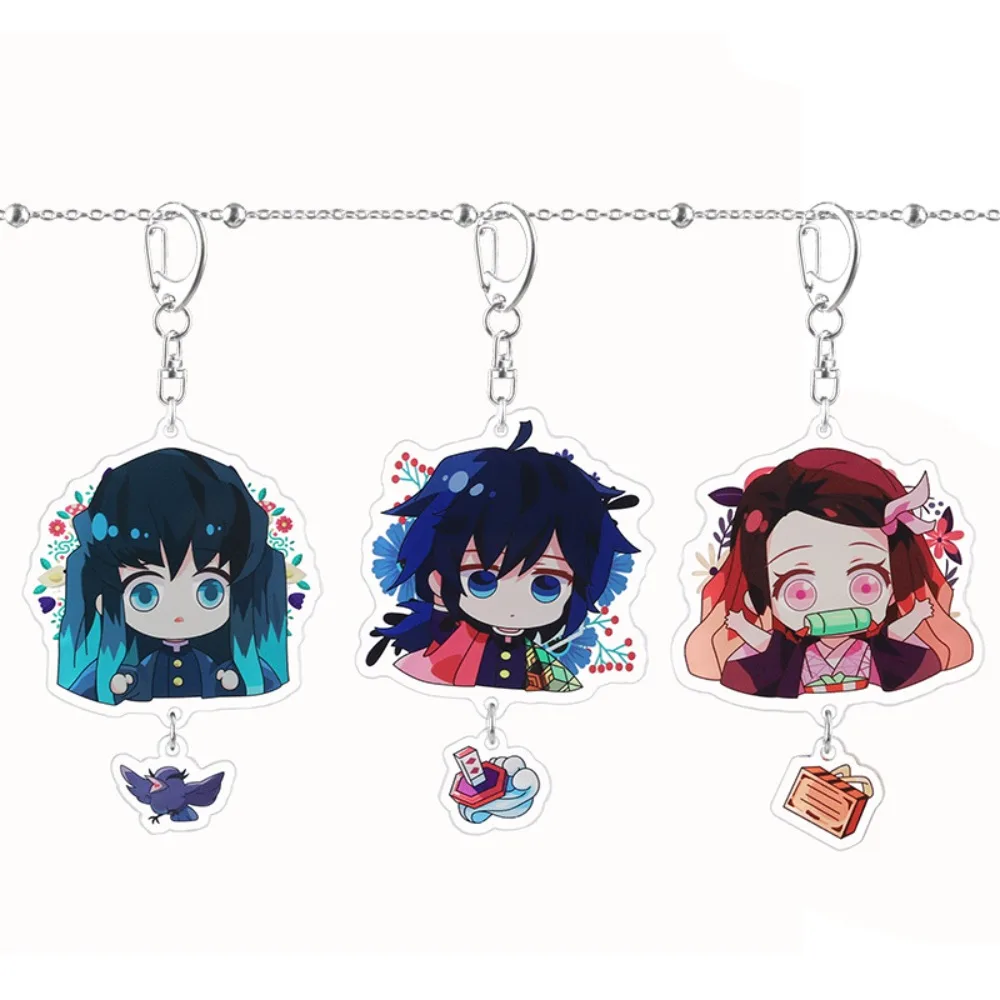 شيطان القاتل الاكريليك مفتاح سلسلة كامادو تانجيرو Nezuko Hashibira Inosuke Agatsuma Zenitsu أنيمي الطرفية تزيين مُثبت #2
