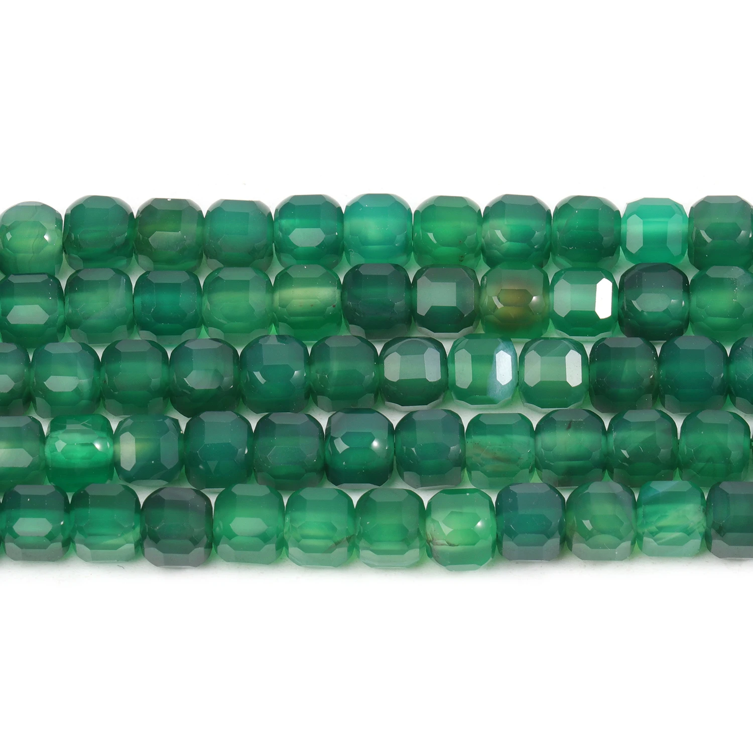 Natural Green Agate Faceted 5mm Square Cube Shape Beads for Jewelry Making Diy Bracelet Necklace Beading Accessories