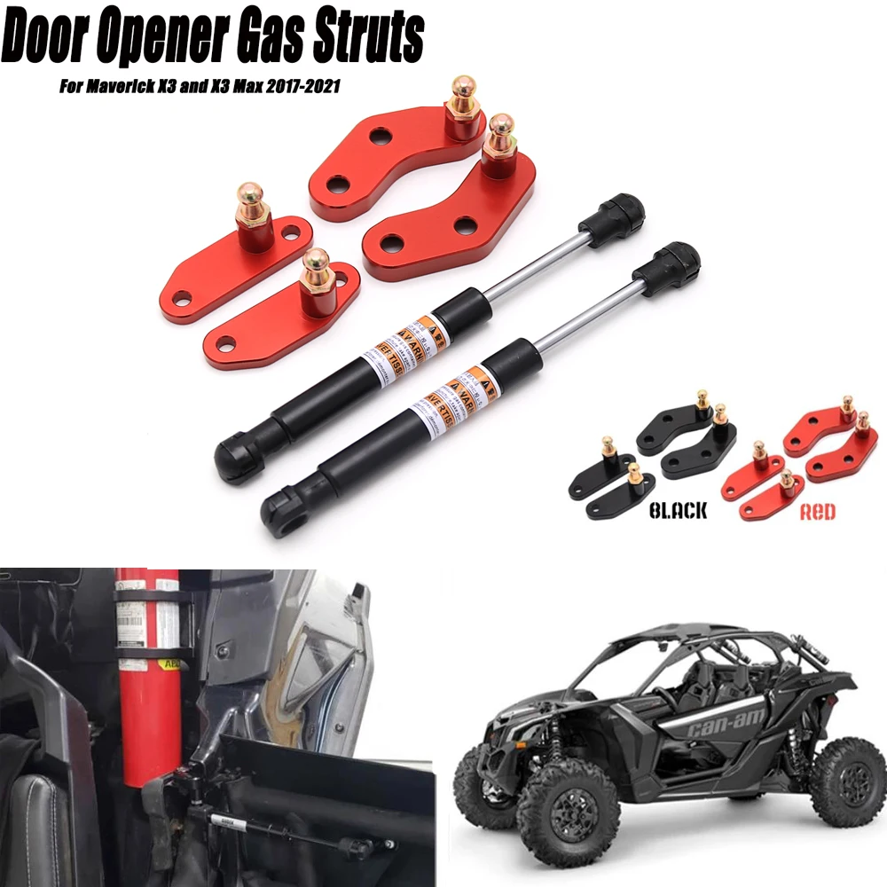 

For Can-Am Maverick X3 & X3 Max 2017 2018 2019 2020 2021 Door Opener Gas Struts Set Billet Aluminum Anodized Front and Rear