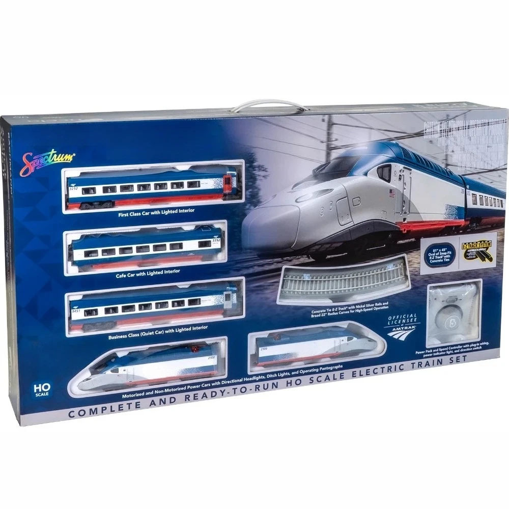 HO Type 1/87 jouet Train Express Train ensemble avec lumières, contrôleurs et pistes Train modèle ensemble garçons jouet cadeau