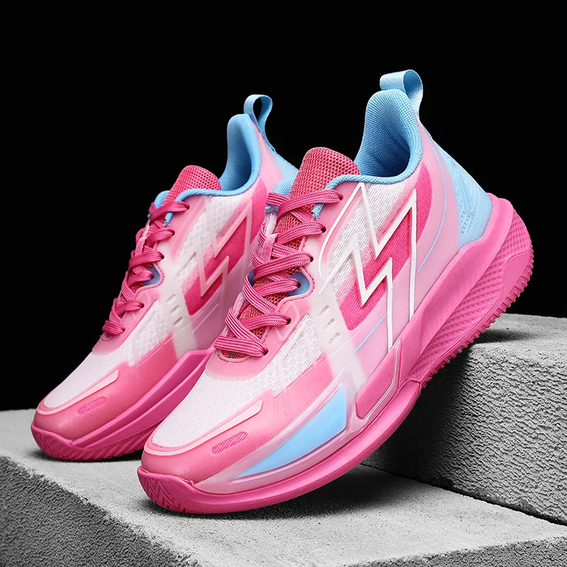 Lynjacye 2025 Low Cut Men Women's Mesh Basketball Shoes Breathable Night Light Anti Slip Trendy Training Sports Sneakers view 4