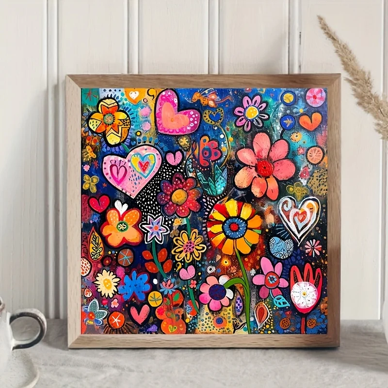 1PC frameless DIY Diamond Painting Kit, Full Diamond Round, Mosaic Art Handmade, Suitable for Beginners, Home Wall Decoration, G