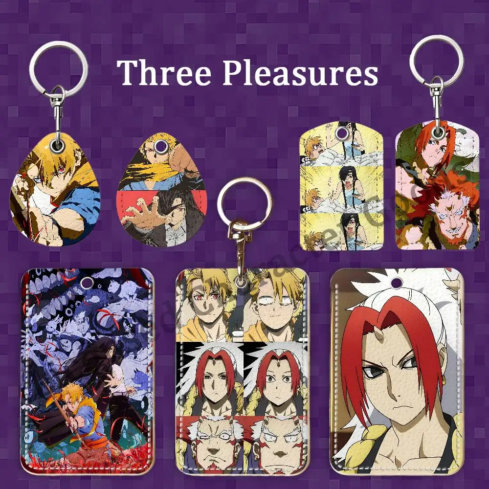 D-Saemons of the S-Shadow R-Realm Premium PU Leather Card Holder Card Case with Metal Carabiner,Customizable Design for Daily