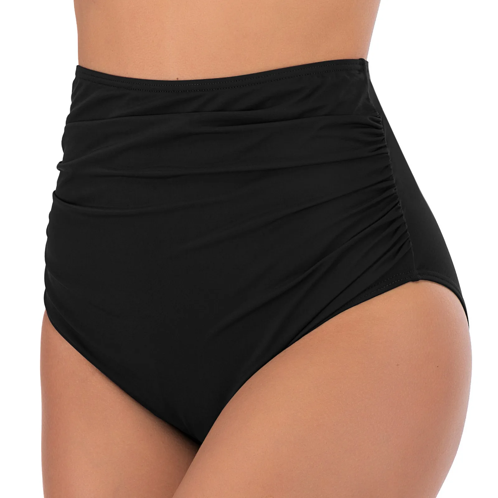 

Sexy Women's High Waist Swim Shorts Ruffle Bottom Bikini Bottoms