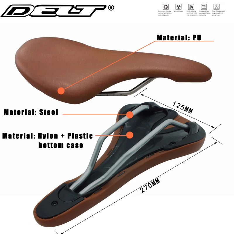 DELT دراجة السرج MTB الطريق دراجة قابلة للطي BMX في الهواء الطلق العام الرجال النساء عادية لينة أجزاء مقعد بولي PU