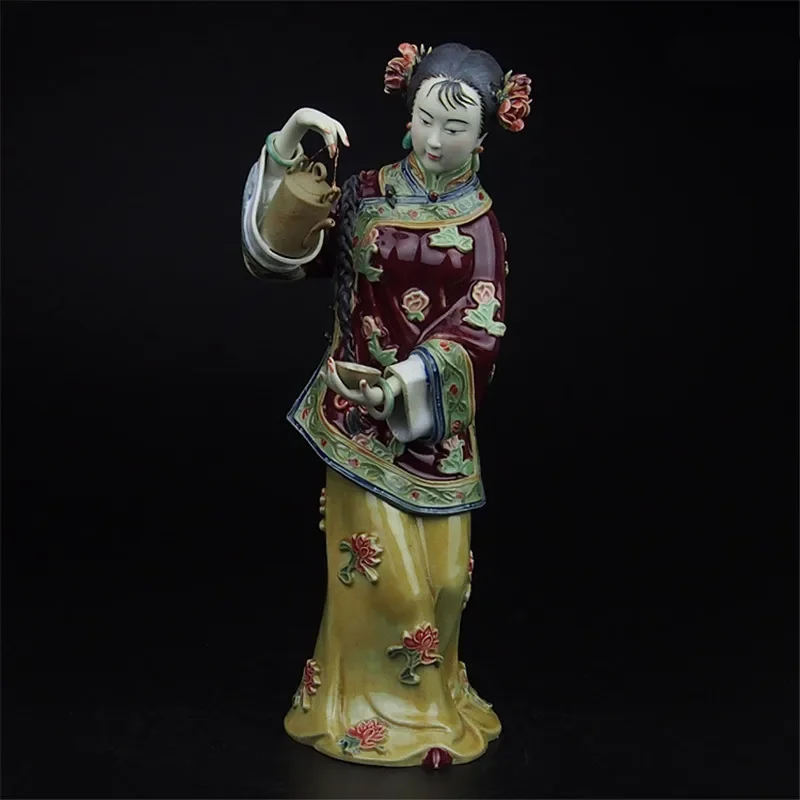 Classical Painted Art Female Figure Statue Ceramic Antique Chinese Angels Porcelain Sculptures Home Interior Design Decoration