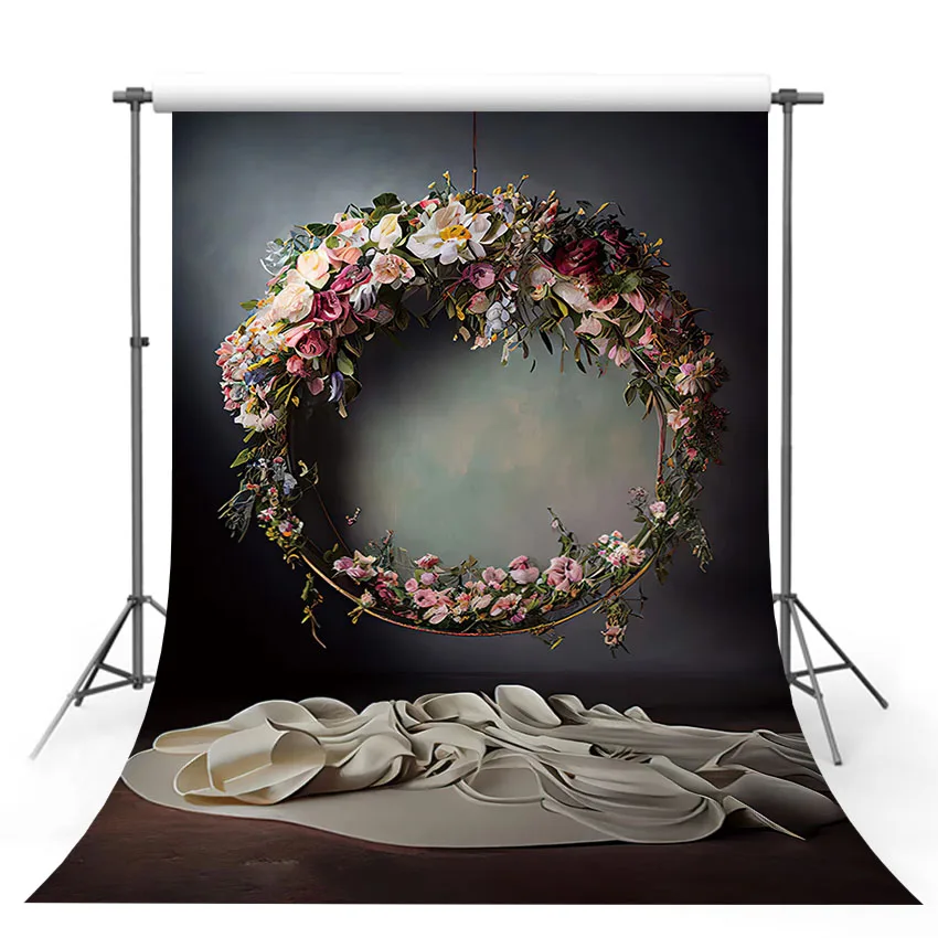 

Mehofond Photography Background Vintage Wreath Floral Abstract Kid Birthday Wedding Pregnant Portrait Decor Backdrop Photo Studi