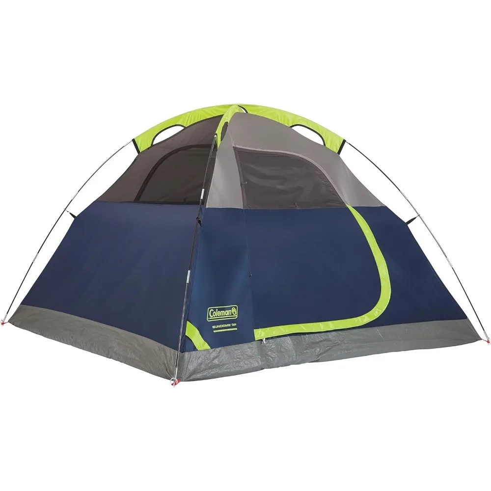 Camping Dome Tent with Snag-Free Poles, Easy Setup in Under 10 Mins, Included Rainfly Blocks, Wind and Rain, 2 Person, 3 Person,