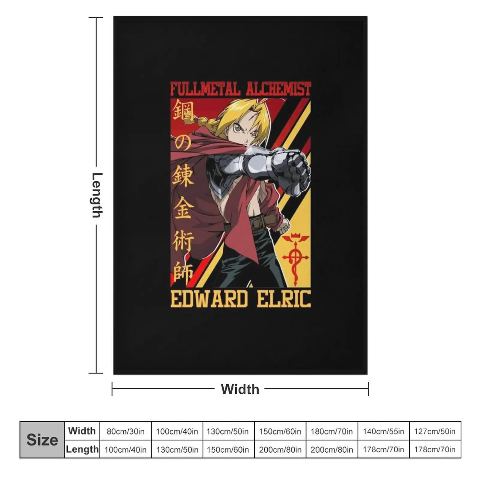 Edward Elric Fullmetal Alchemist Throw Blanket for babies Decorative Sofas Decorative Throw Blankets