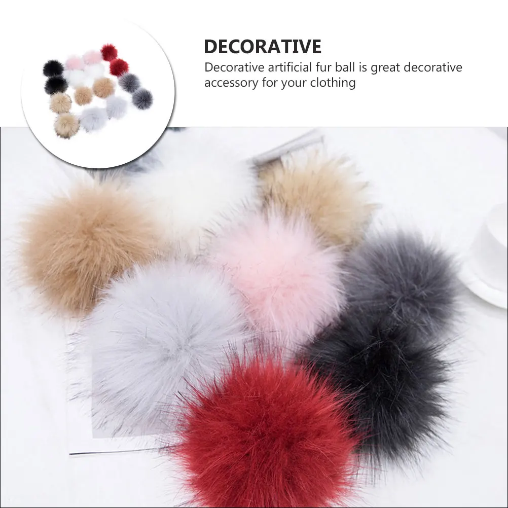 

20 Pcs Hairball Pompom for Faux Scarf Pompoms Crafts Hat Making Supplies Accessories