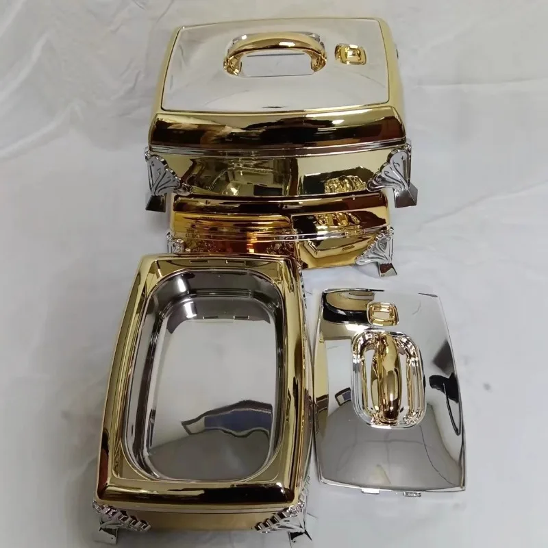 3PCS square high-grade thermal insulation lunch box 4L-5L-6L