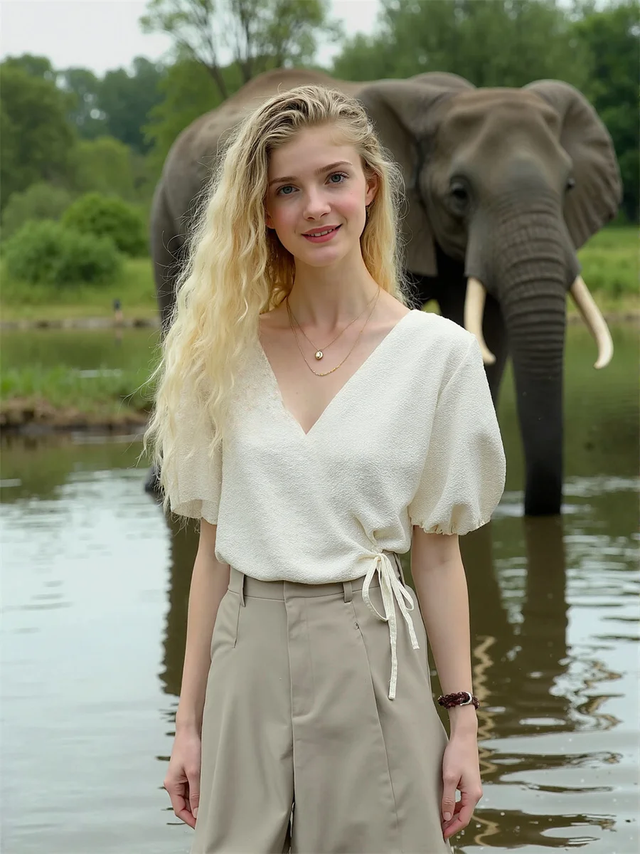 Chemisiers pour le travail femme coton à lacets manches bouffantes Style coréen élégant vêtements pour femmes 2025 tendance été trempé drapé cordon de serrage
