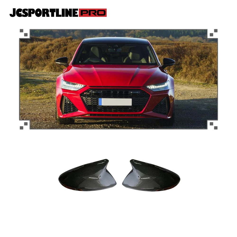 For Audi A7/A7 Sline/S7/RS7  Replacement Carbon Fiber Rearview Side Mirror Cover without lane assistant Fitment Guaranteed