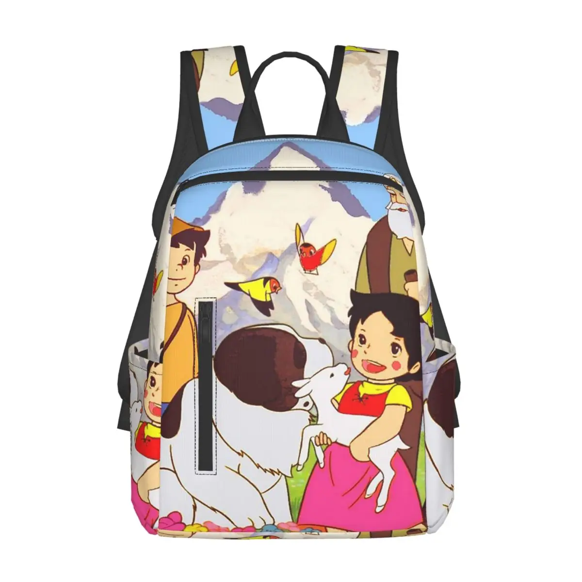 ハイジ・ピーターとおじいちゃん家族アルプス山脈アニメバックパックデイパック子供用ブックバッグスクールバッグショルダーバッグ男性用女性用