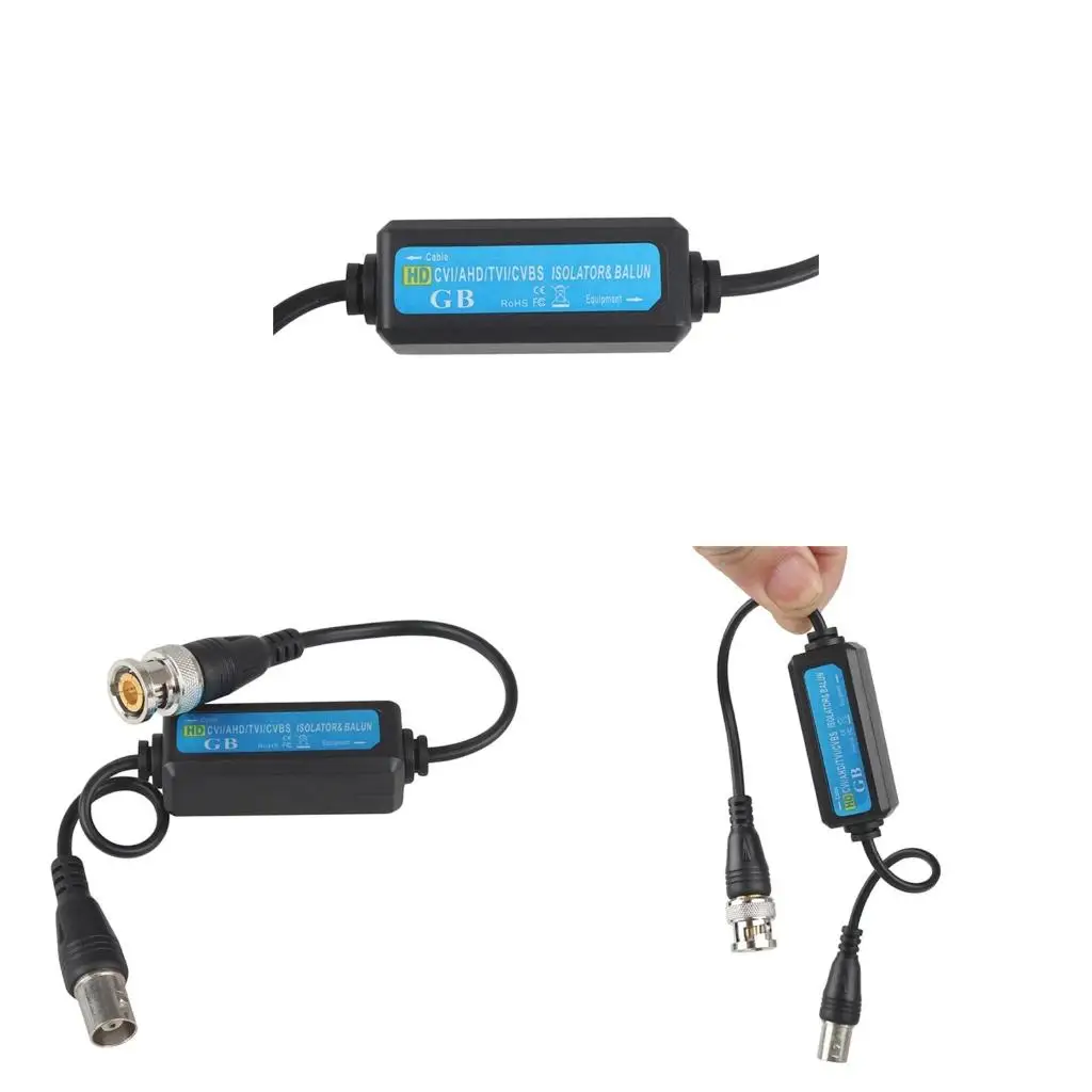  Quality Coaxial Video Ground Loop Isolator Eliminate Picture Tearing Adapters