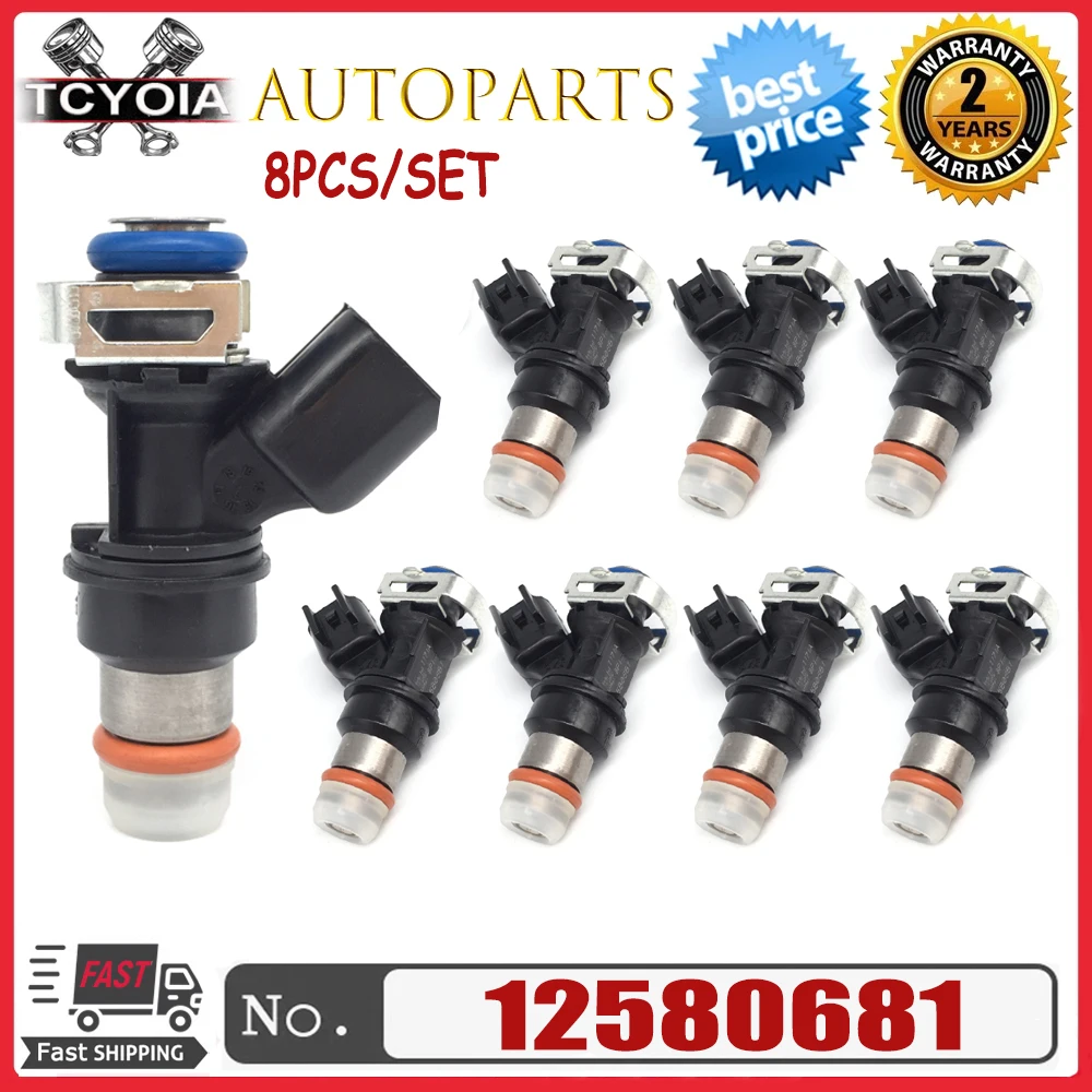 

8Pcs/lot High Quality Fuel Injector Nozzle For Suburban Tahoe Express 2500/3500 Cadillac Escalade Hummer H2 H3 12580681