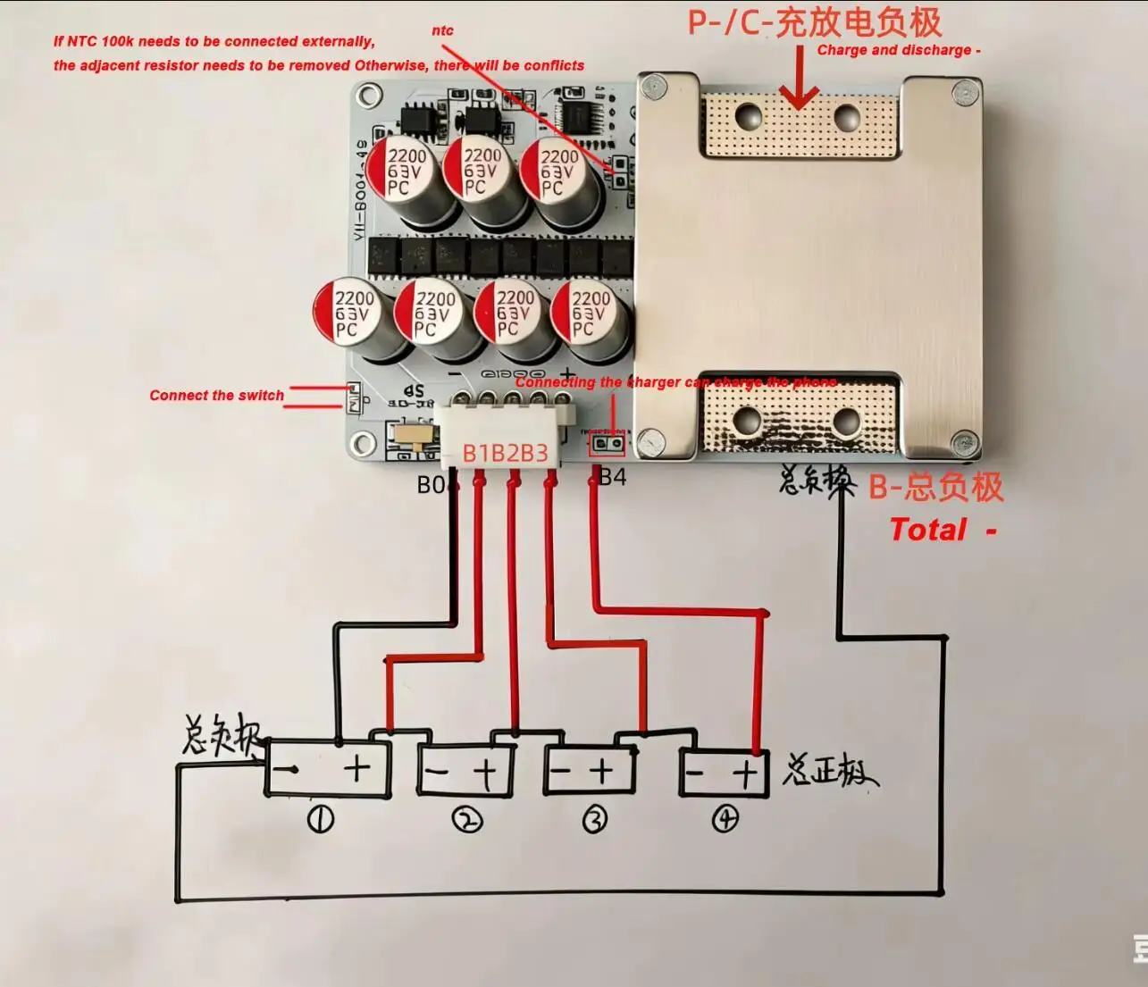 80A 4S Lifepo4 Active Balance BMS Lithium Battery Protection Board 5A Equalizer F/ 12V Inverters Motorcycle Car Start Power Tool