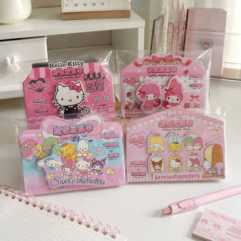 Genuine Sanrio Characters Sweetheart Memo Sticker Book My Melody My Sweet Piano Portable Note Pad for Planner Journal