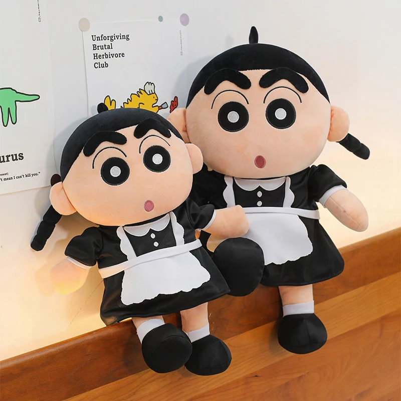 

Плюшевая игрушка-подушка для детей Maid Xiaoxin Crayon – Подушка для сна в черной юбке, подарок на день рождения для детей – Мягкая, уютная плюшевая кукла
