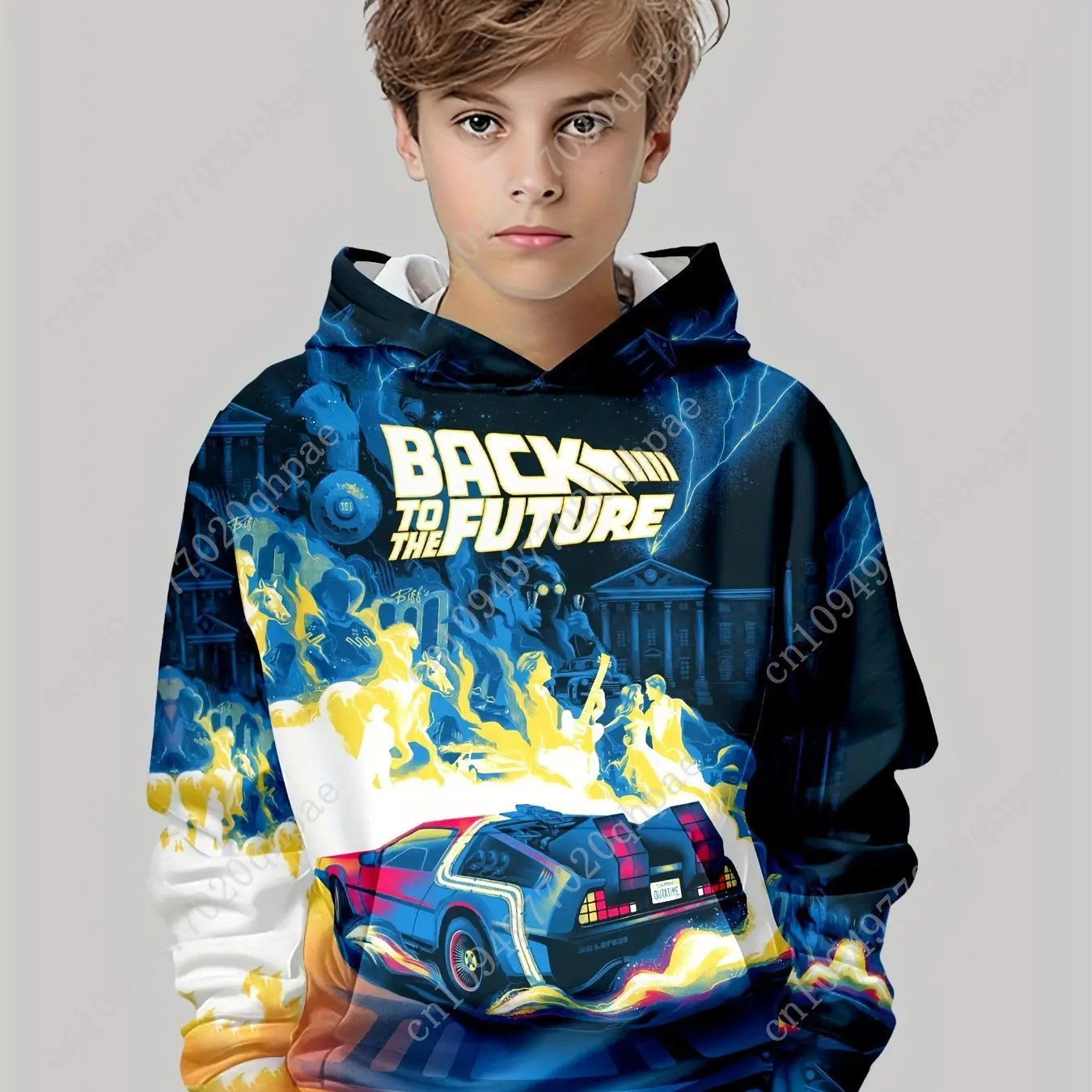 ملابس أطفال للأولاد بغطاء للرأس رياضية للسيارة ثلاثية الأبعاد مطبوعة للأطفال ملابس ربيع الخريف ملابس غير رسمية للأولاد بلوفر موضة ملابس الأطفال #6