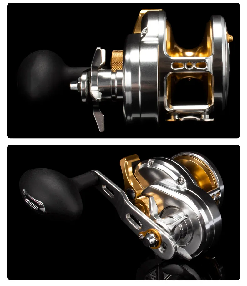Slow-Jigging-Angelrolle 8+1BB Übersetzungsverhältnis 6,3:1 Max. Bremskraft 13kg Baitcasting-Angelrolle Spule links und rechts drehbar – Detail 16