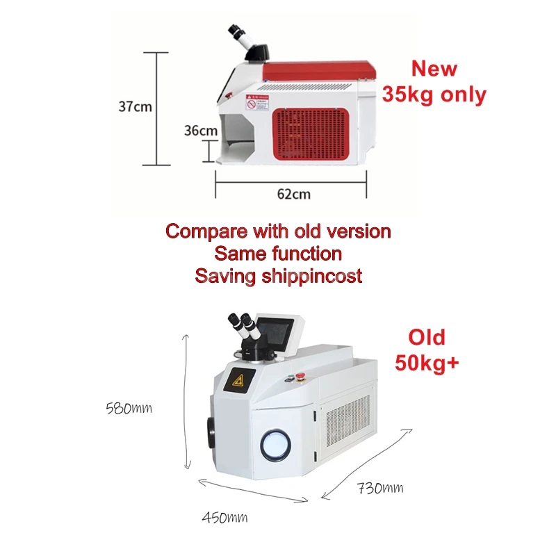 Welding Machine Spot Laser Equipment 200W with Touch Screen for Jewelry Microscope Built-in Air Cooling System Soldering Device