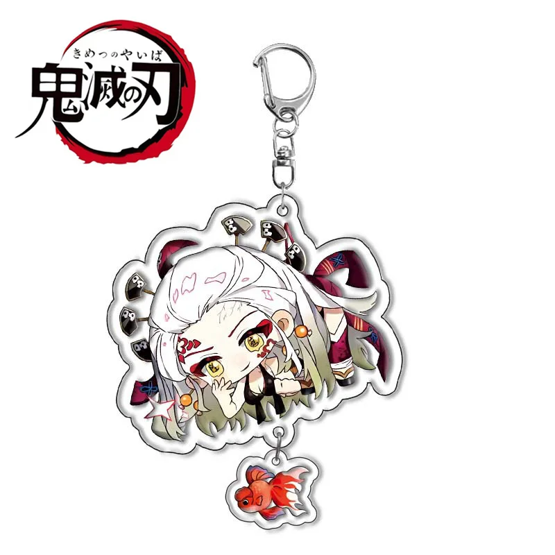 Demon Slayer Anime Acrylic Keychain Kamado Nezuko Design Cartoon Character Schoolbag Pendant Perfect Gift Kids Packaging Decor view 3