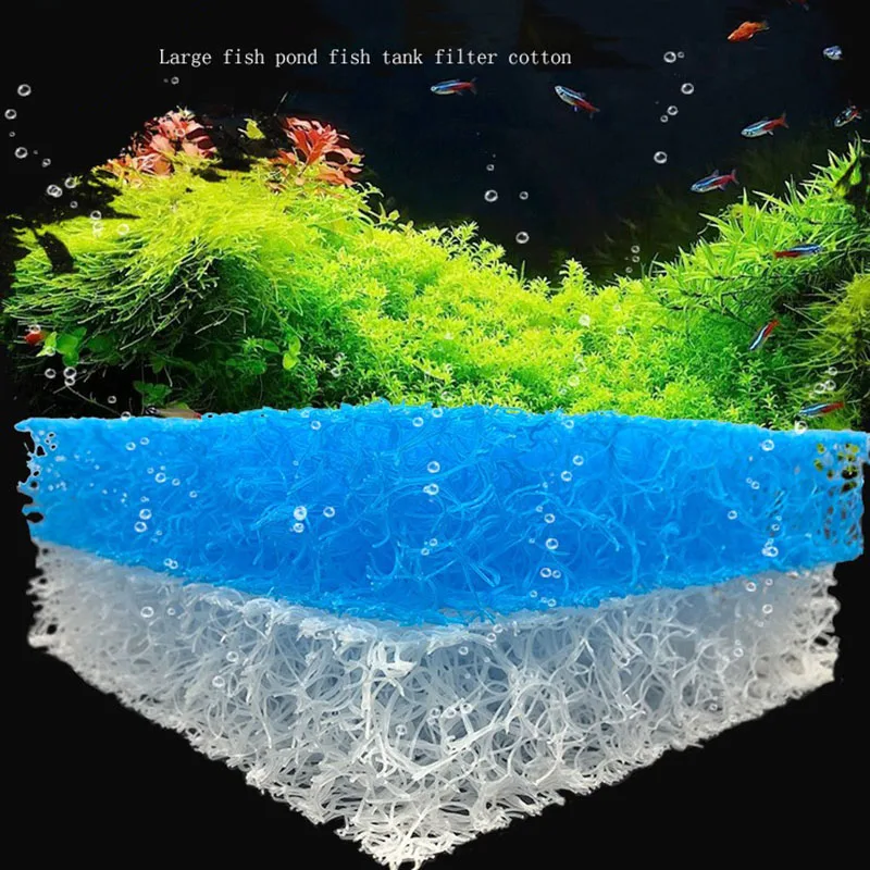 

50cmx25cmx4cm Aquarium Filter Super Thick Biochemical Filter Plastic Sponge for Aquarium Fish Tank Bio Cotton Foam Skimmer