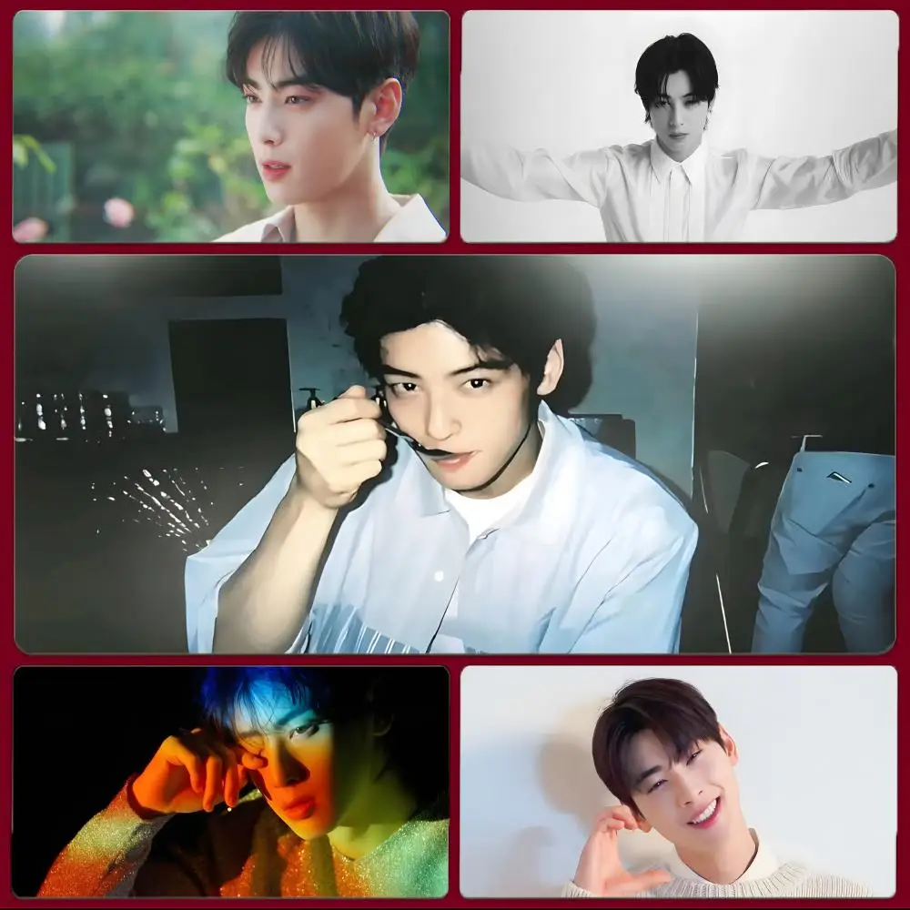 

celebrity handsome C-Cha Eunwoo Mouse Pad Large Gaming Mousepad with Stitched Edges Thickened Desk Mat PC