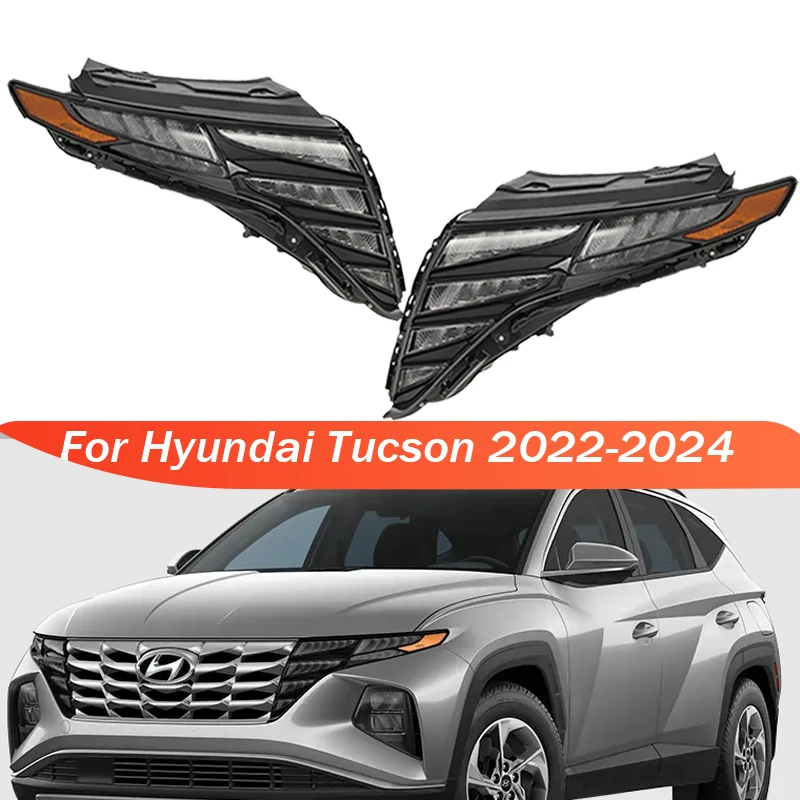 

Дневные ходовые огни для Hyundai Tucson 2022-2024, дневные ходовые огни, сигнал поворота, светодиодный 92207CW010 92208CW010