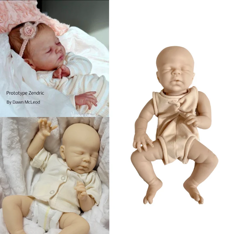 Bebe Reborn Baby Doll Kit Zendric 16 Inch Vinyl Blank Molds Unpainted Kit Boneca Reborn Realistic Baby Dolls Lol