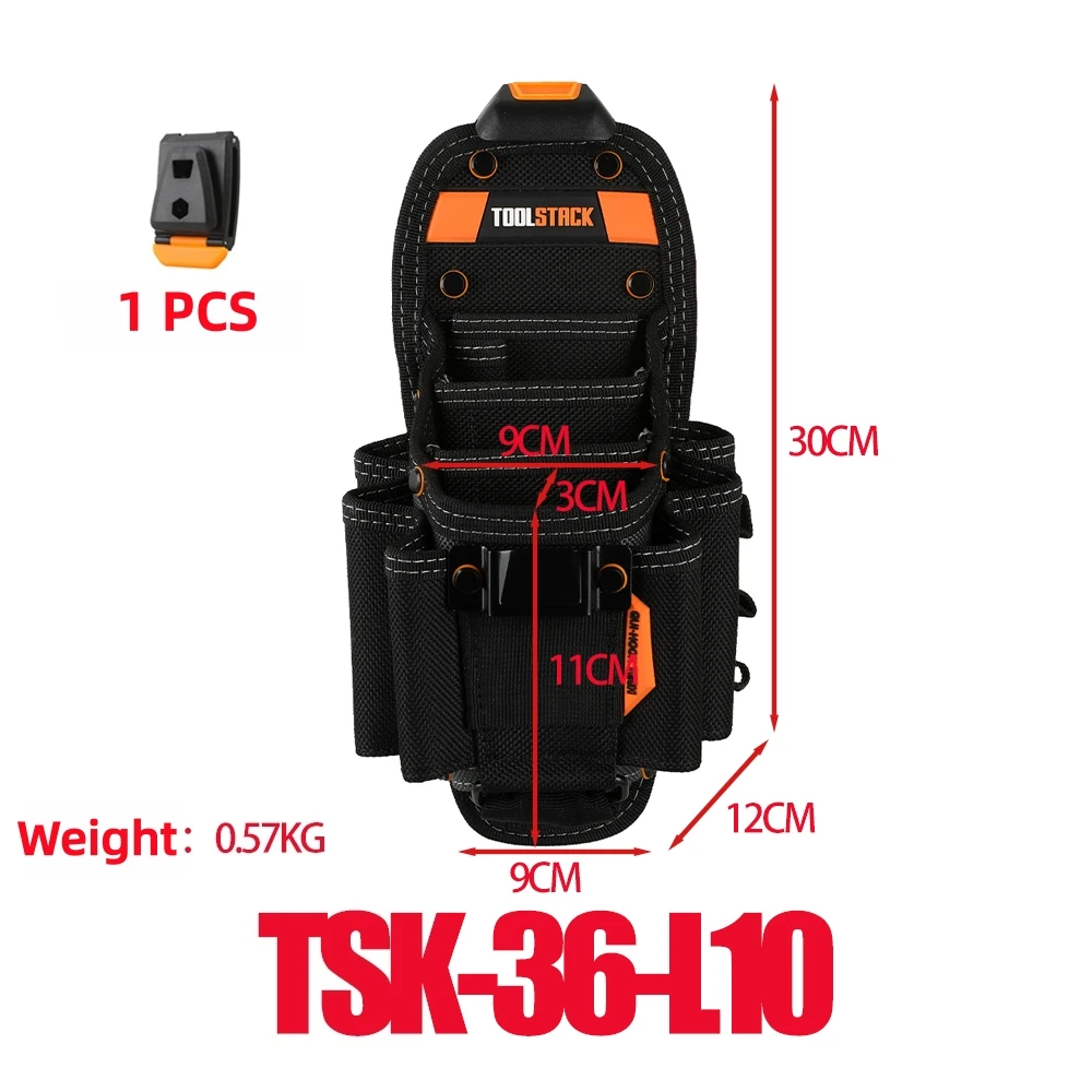 TOOLSTACK Techniker-Tasche Mehrfach-Taschenfach Robuste Schnell-Hängetasche Schraubendreher- & Zangen-Organizer für Elektriker – Detail 14