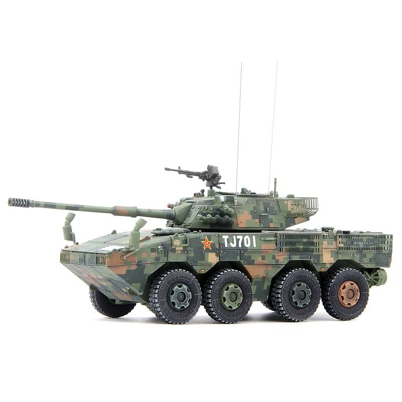 1/72 Scale Chinese ZTL11 Wheeled Assault Big Eight-wheeled Jungle Militarization Fighting Vehicle Model Collection Toys Gifts