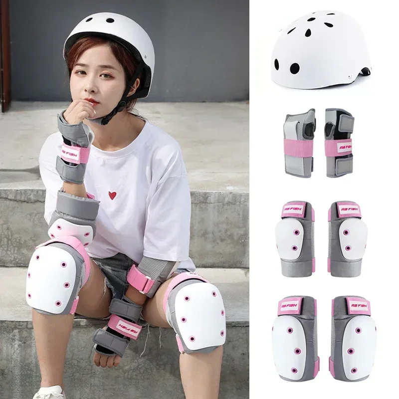 Kids Adults Roller Skating Skateboarding Rock Climbing Cycling Protective Gear Helmet Knee Elbow Wrist Pads Protector